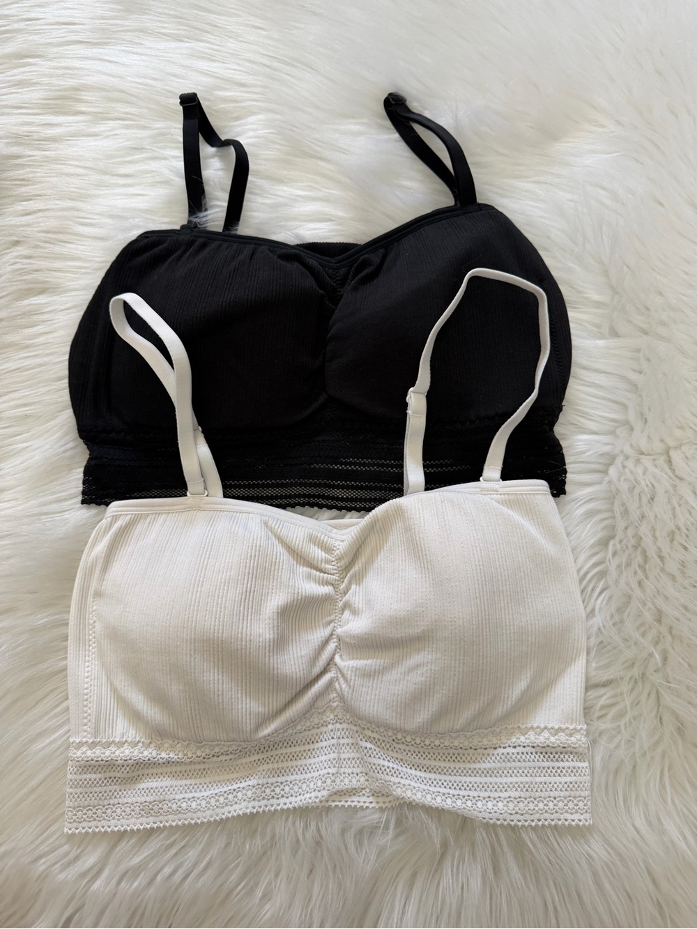 Two! SO Black & White Bralette Sz XL